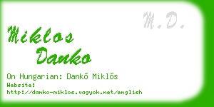 miklos danko business card